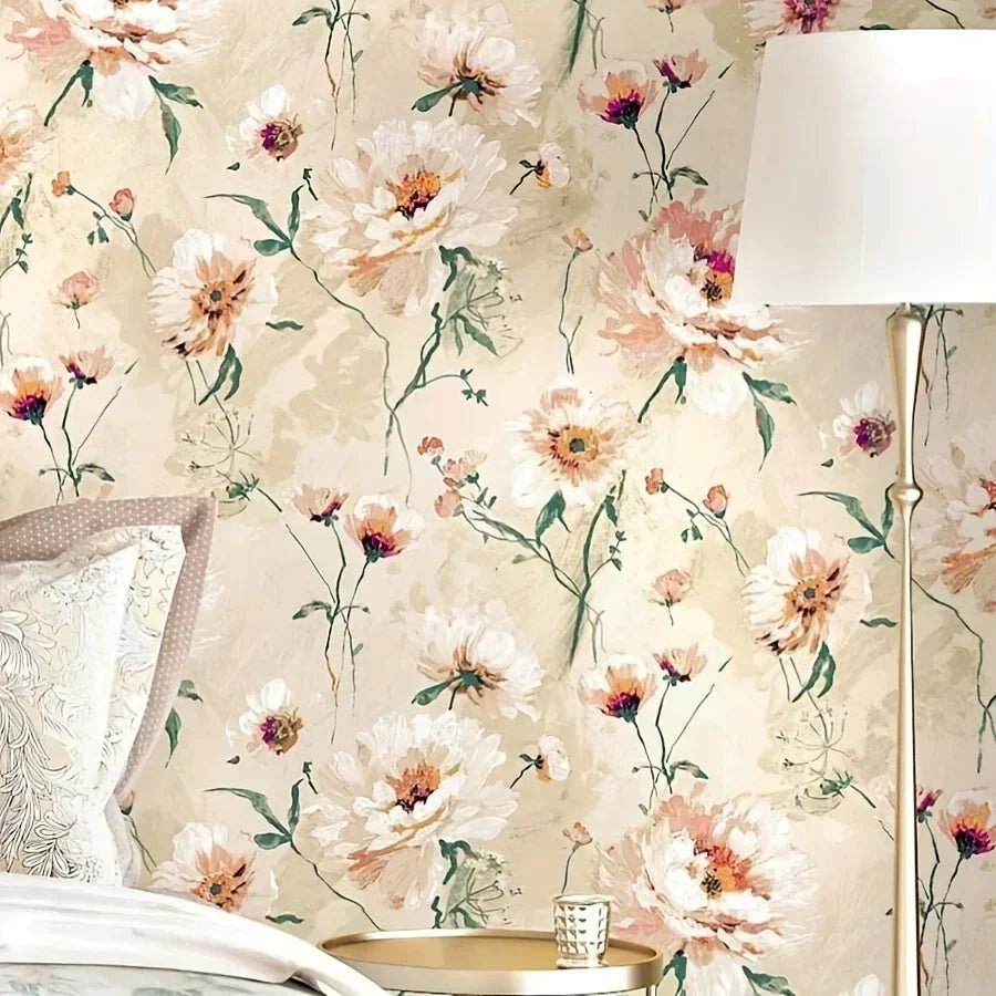 Rural Floral Peel & Stick Wallpaper – Waterproof PVC Wall Sticker Peel & Stick Wallpaper Babs