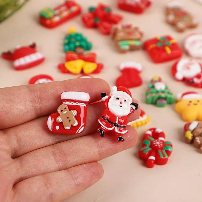 Resin Christmas Fridge Magnets – Santa, Snowman & Xmas Tree Set Christmas Fridge Magnets Babs