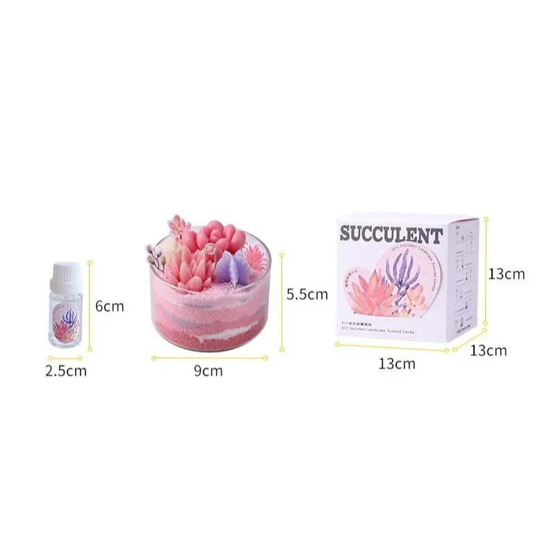 Soy Wax Aromatherapy Candle – Succulent Cactus Scented Décor Aromatherapy Candle Babs