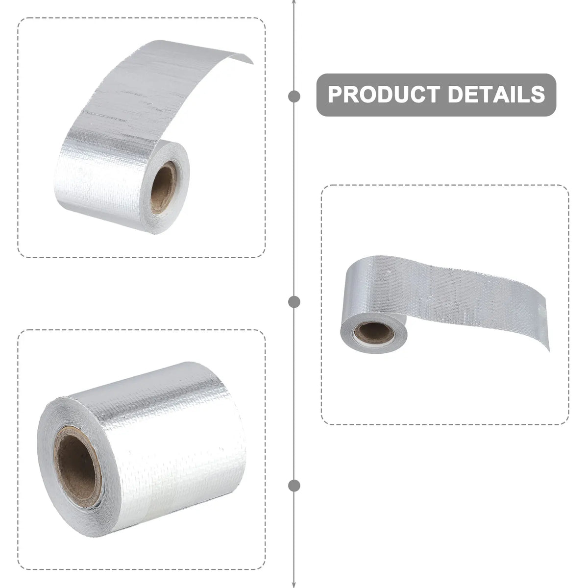 5M Aluminum Foil Heat Shield Tape – Car Exhaust Header Wrap Exhaust Heat Wrap Tape Babs