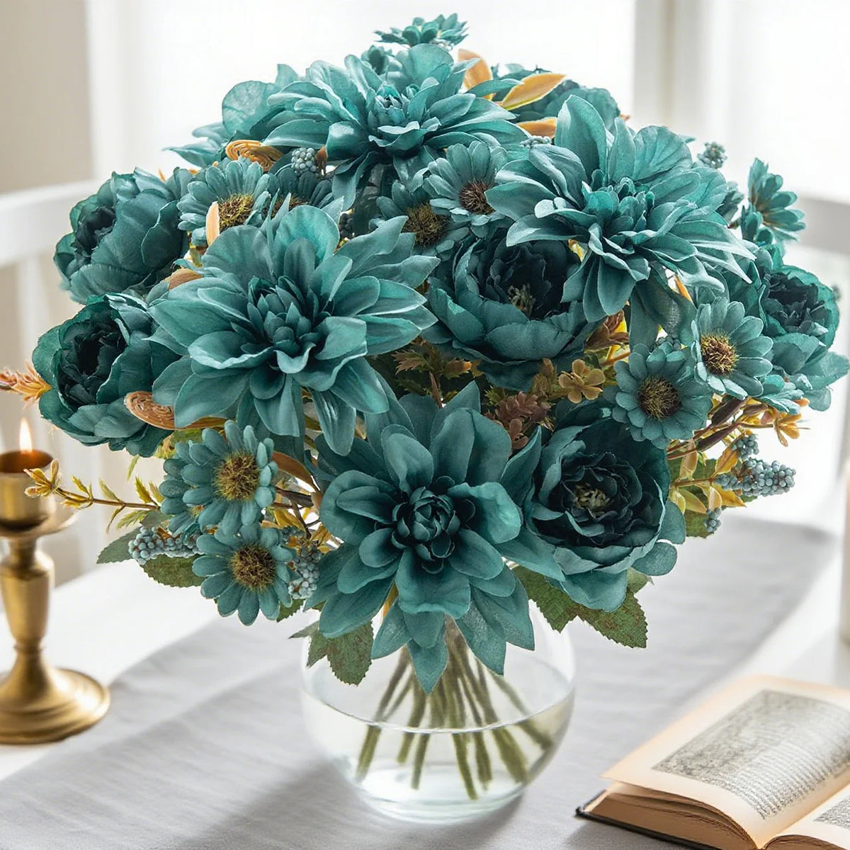 Silk Dahlia Rose Artificial Flowers – Wedding & Home Decor Artificial Silk Flowers Babs