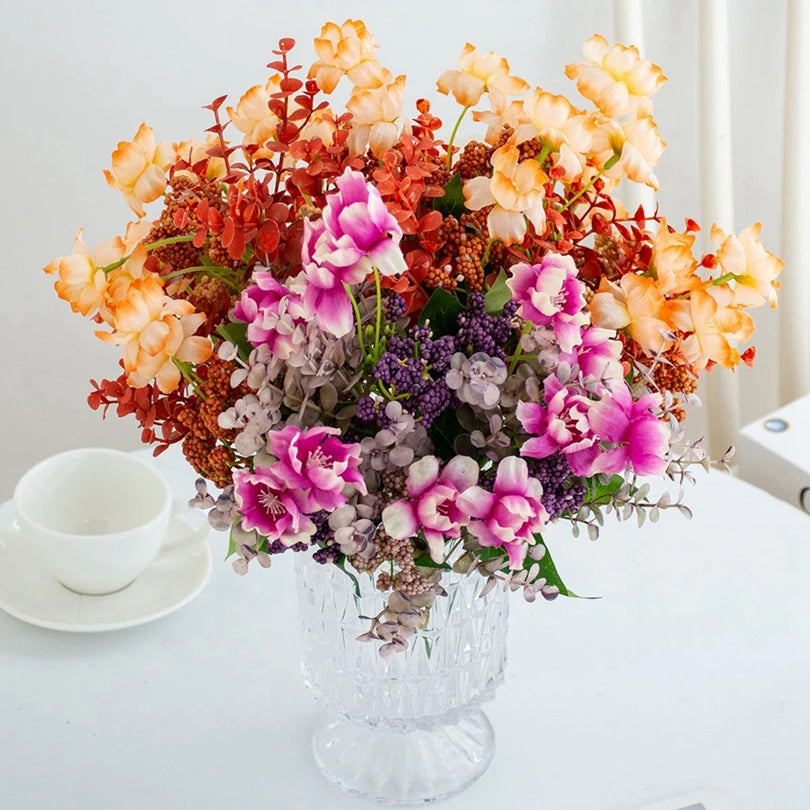 Silk Camellia Artificial Flower Bouquet – Wedding & Home Décor Artificial Flower Bouquet Babs