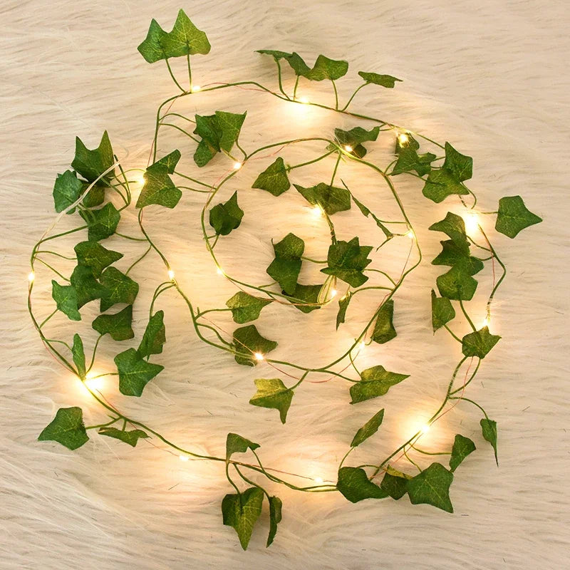 LED Ivy Vine String Lights – Faux Leaf Garland 2/5/10M LED Garland String Lights Babs