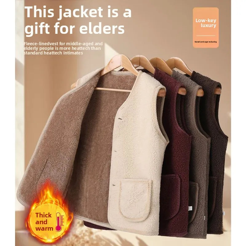 Women's Fleece Vest – Warm Plush-Lined Sleeveless Jacket Plus Size Fleece Vest Babs