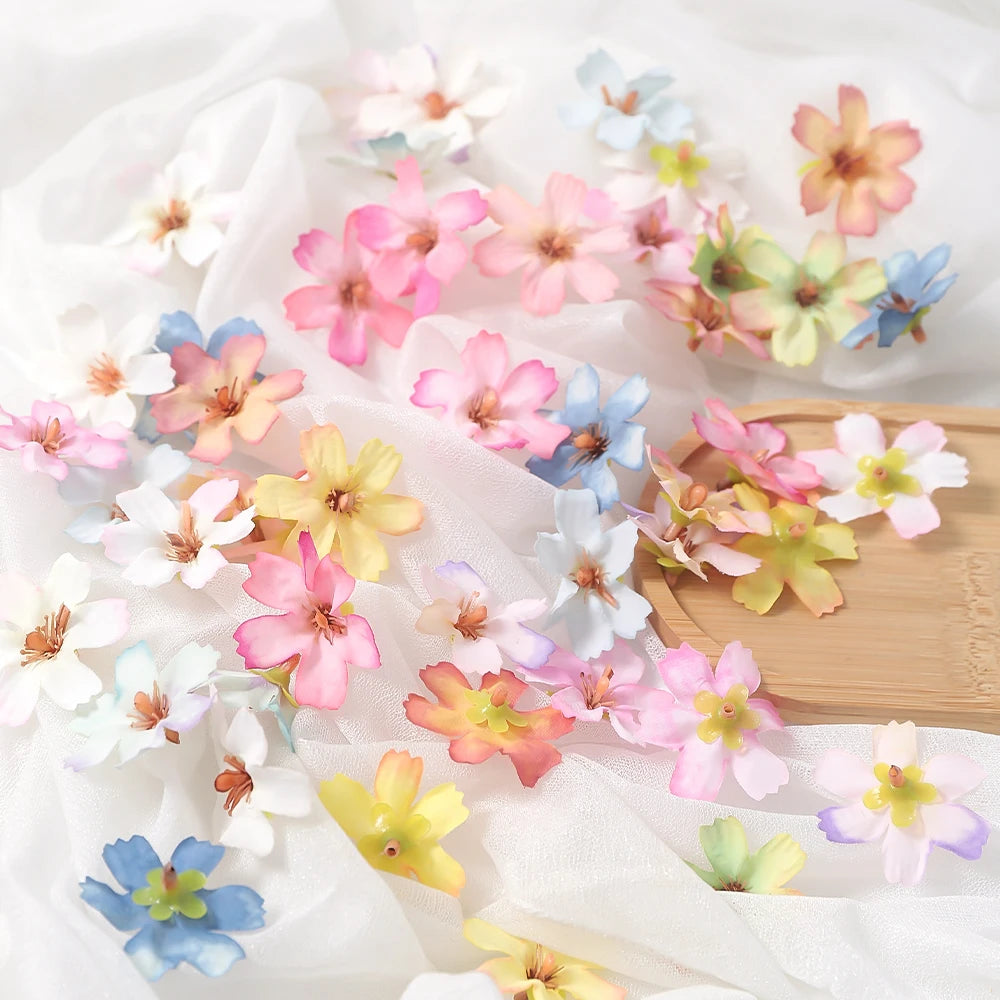 50/100Pcs Silk Artificial Flower Heads – Wedding & Home Decor Artificial Flower Heads Babs