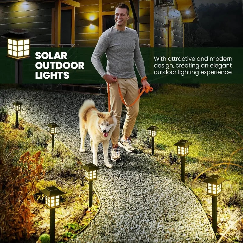 2-Pack Solar Pathway Lights – IP65 Waterproof LED Garden Lamps Solar Pathway Lights Babs