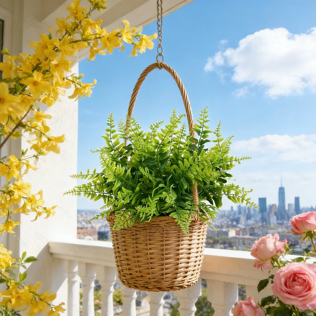 Artificial Persian Fern Leaves Faux Plant Bouquet – 1 or 3 Pcs Artificial Fern Stems Babs