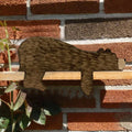 Wooden Bear Door Topper Corner Sculpture – Home & Office Decorative Sculpture Babs khaki