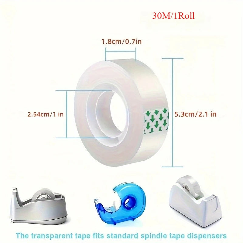 Super Strong Transparent Tape 6/8 Rolls – Office, Gift & Crafts Adhesive Tape Set Babs