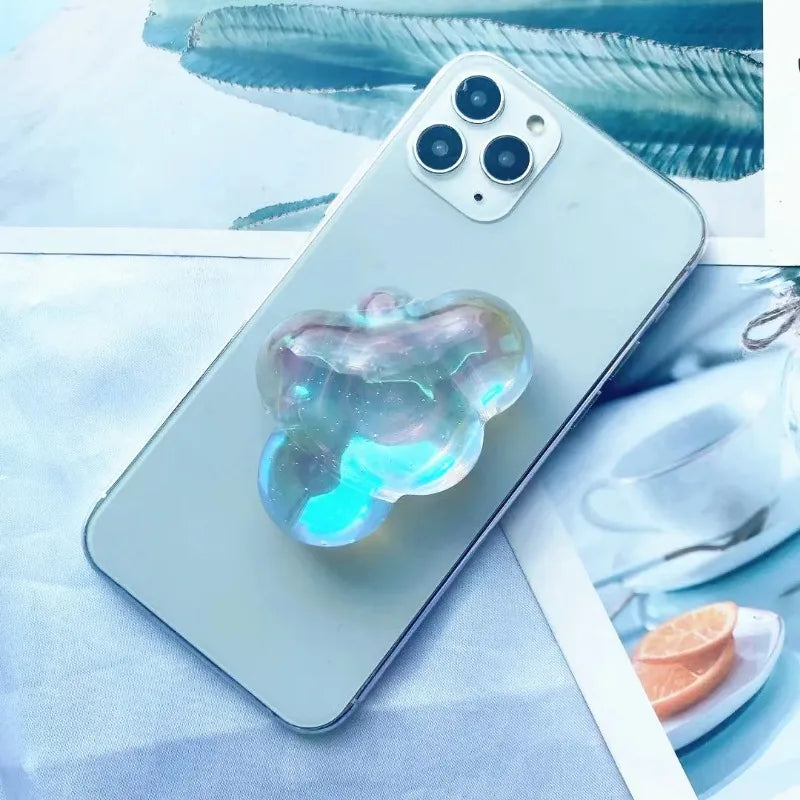 3D Laser Cloud Foldable Magnetic Phone Finger Grip Holder Phone Finger Grip Babs