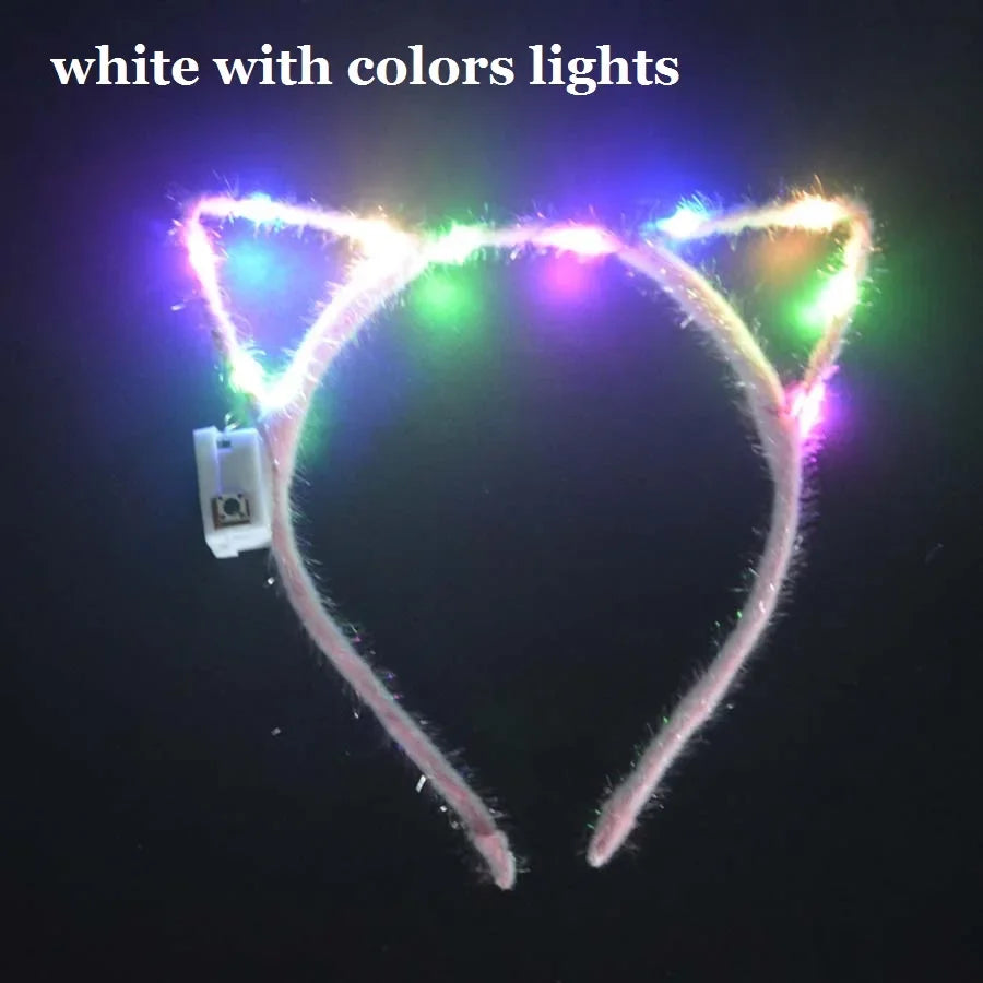 LED Flashing Cat & Fox Ears Headband – Glowing Party Hair Hoop LED Party Headband Babs 7