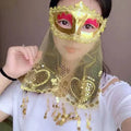 24pcs Lace Half Face Masquerade Masks with Veil | Party Set Masquerade Mask Set Babs Default Title