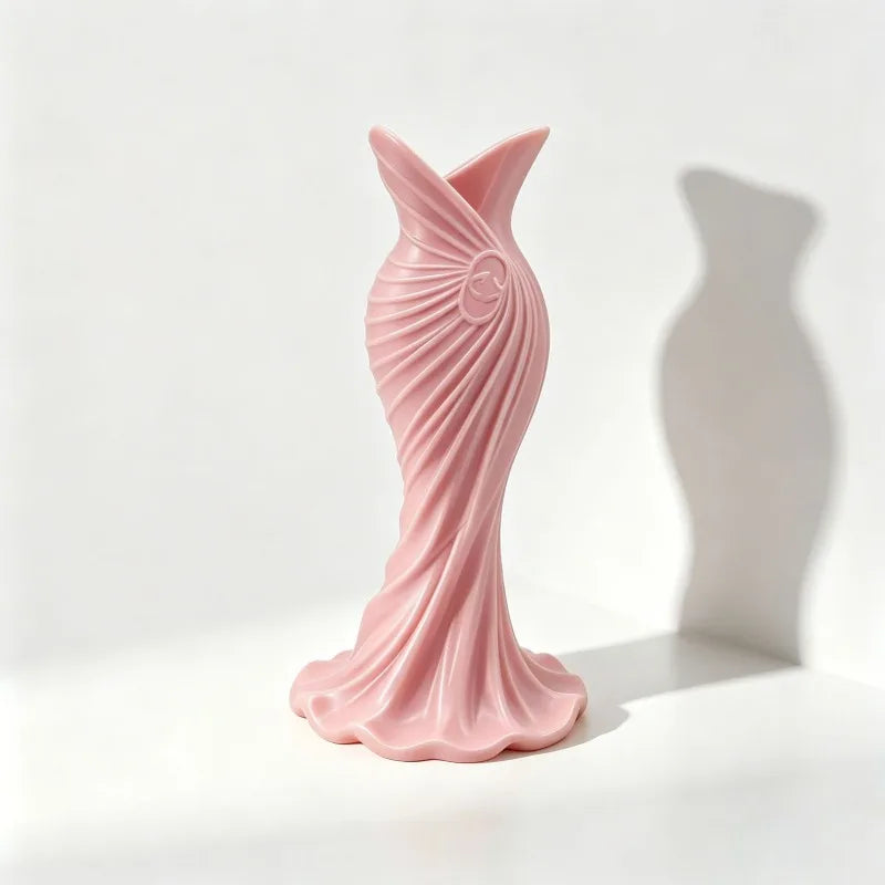 3D Printed Dress-Shaped Vase | Elegant Desktop Decor Figurine Decorative Vase Figurine Babs
