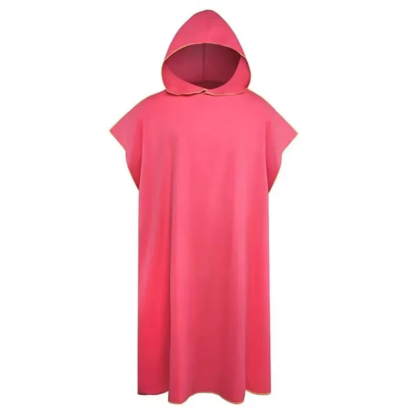 Surf Poncho Hooded Changing Robe | Quick-Dry Microfiber Towel Surf Changing Robe Babs Red