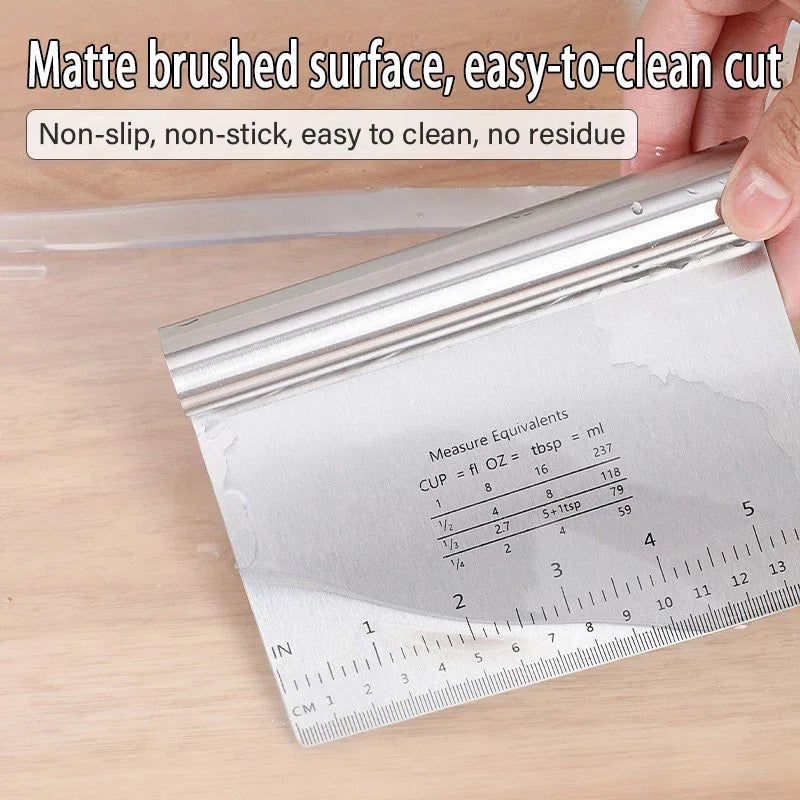 Stainless Steel Dough Scraper & Bread Cutter | Baking Tool Dough Scraper Tool Babs