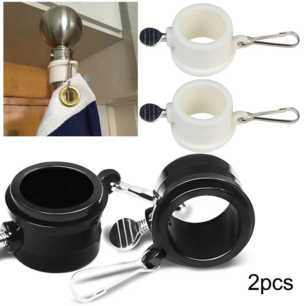 360° Rotating Flagpole Rings – Anti-Wrap Grommet Clips 2-Pack Flagpole Accessory Babs