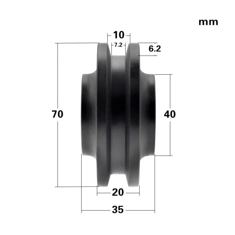 2PCS Barn Door Double Bearing Sliding Pulleys | Door Rollers Sliding Door Pulley Babs