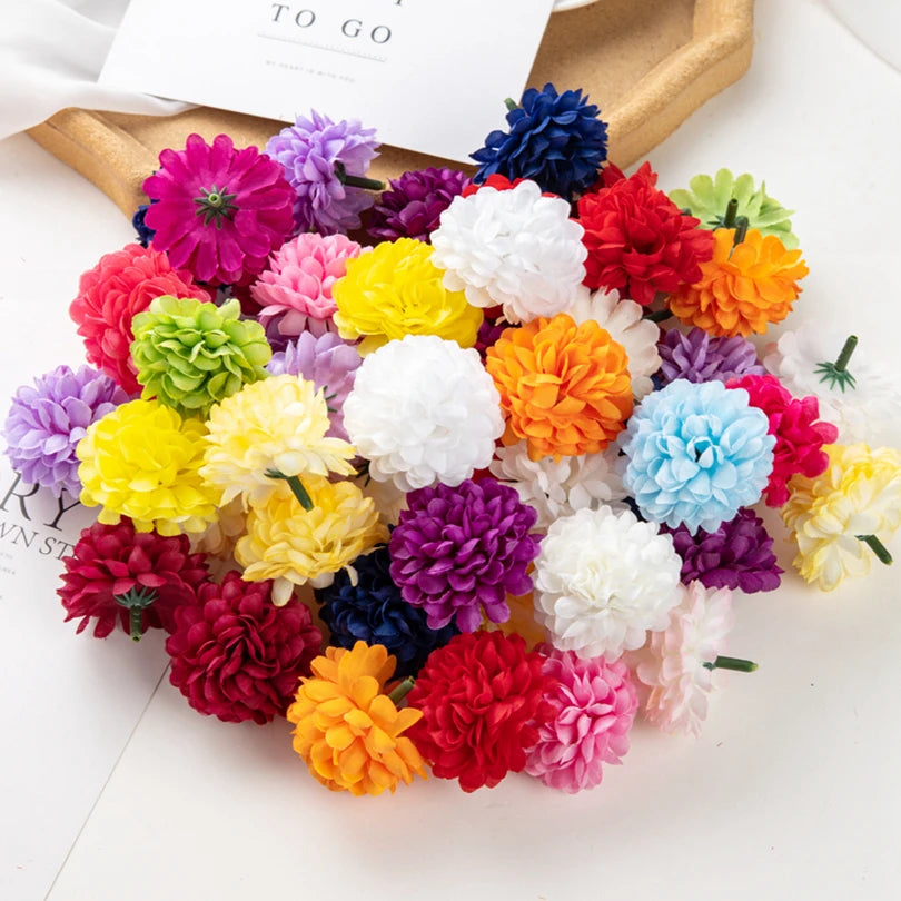 50pcs Silk Artificial Hydrangea Flower Heads – Wedding & Home Decor Artificial Flowers Babs