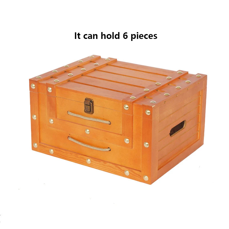 Wooden Luxury Wine Rack – Retro Champagne Bottle Holder Wine Rack Babs Orange B