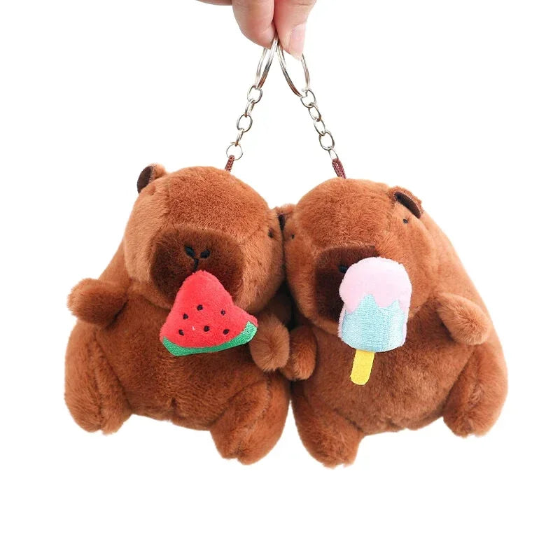Cute Plush Capybara Keychain 12cm Stuffed Animal Bag Pendant Plush Keychain Pendant Babs