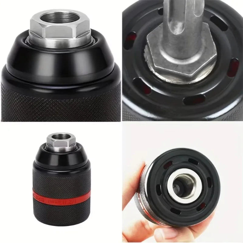 6.35mm Hex Shank to Keyless Drill Chuck Adapter Quick Change Drill Chuck Adapter Babs