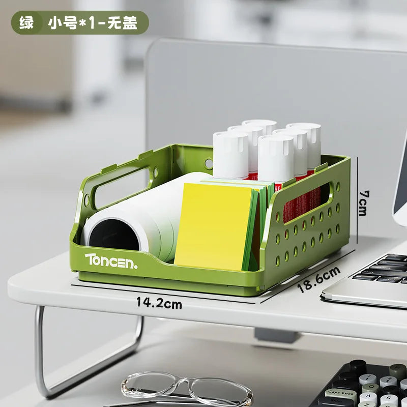Double Layer Desk Organizer Pegboard Pen Holder Storage Shelf Desk Organizer Babs green