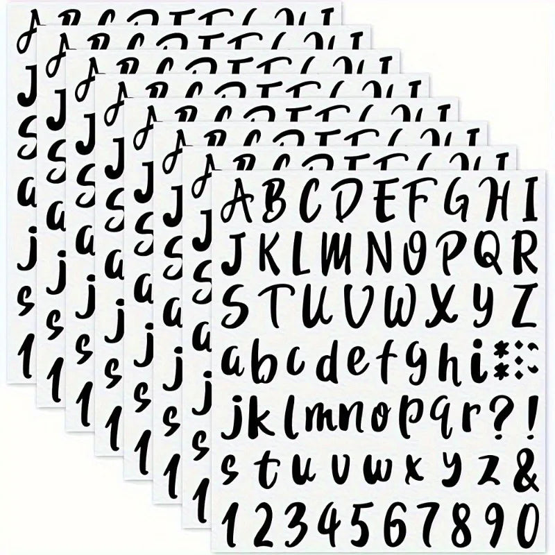 PVC Alphabet & Number Stickers 72pcs – Self-Adhesive Vinyl Decals Vinyl Letter Stickers Babs