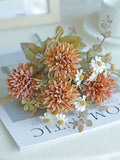 Silk Chrysanthemum Artificial Flower – Wedding & Home Decor Artificial Silk Flower Babs Orange 1PC China Mainland