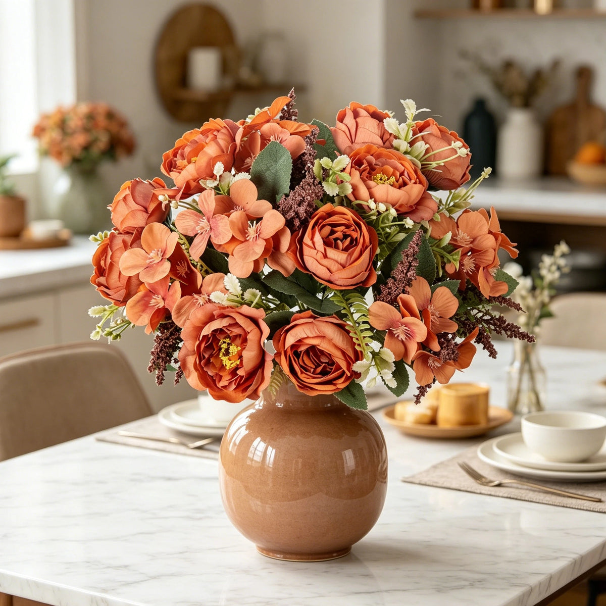 Silk Peony Hydrangea Artificial Flowers – Wedding & Home Decor Artificial Flowers Babs