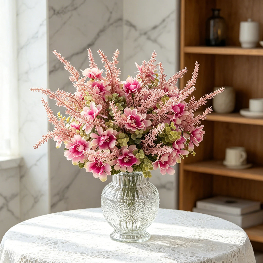 Silk Artificial Chrysanthemum Bouquet – Wedding & Home Décor Artificial Flower Bouquet Babs
