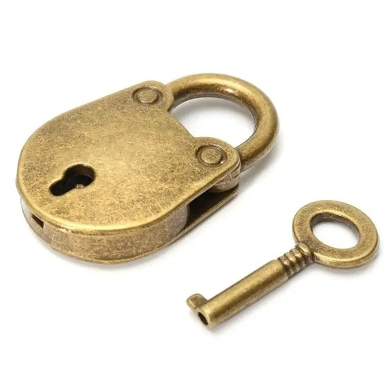 Vintage Antique Copper Mini Padlock – Decorative Key Lock Gift Decorative Padlock Babs YELLOW