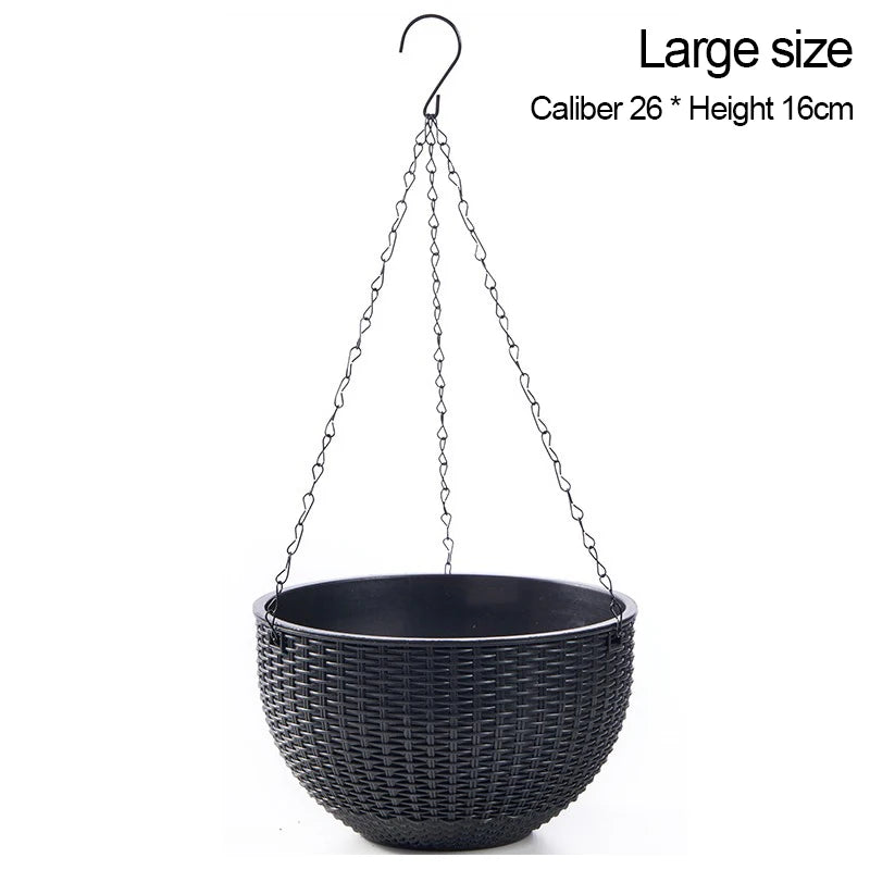 Macrame Hanging Plant Pot Hanger – Indoor & Outdoor Flowers Macrame Plant Hanger Babs Black-L