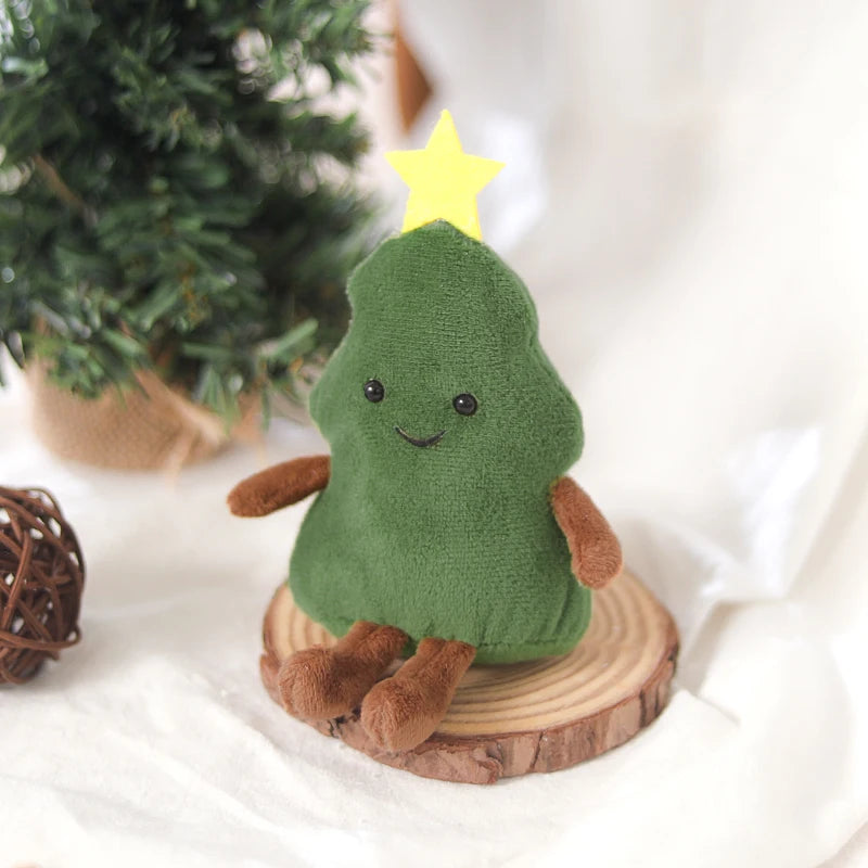 Avocado Christmas Tree Plush Doll Ornament | Holiday Gift 2026 Christmas Plush Ornament Babs Green Short Legs 2PC