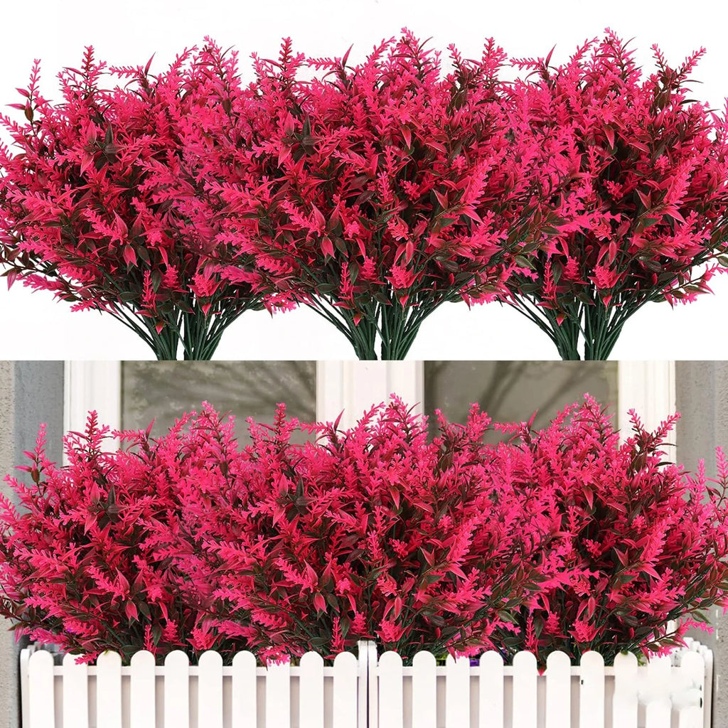 Artificial Lavender Stems – 10 Pcs Plastic Fake Flowers, 36cm Artificial Flower Stems Babs