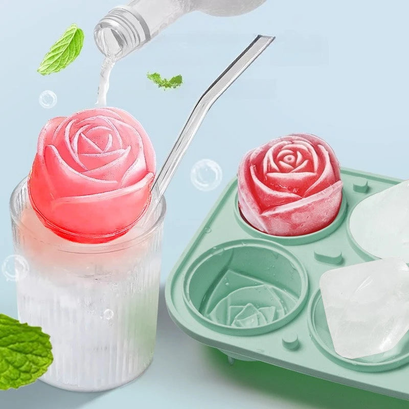 Silicone Ice Cube Mold – Rose, Diamond & Hockey Shapes Silicone Ice Mold Babs