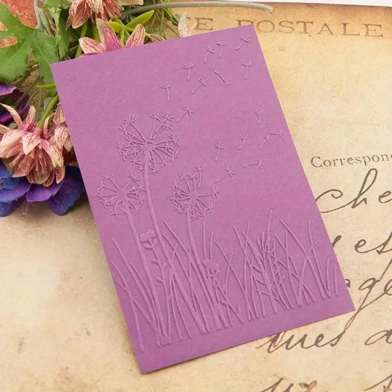 3D Dandelion Embossed Folder for DIY Scrapbooking & Cards Embossing Folder Babs