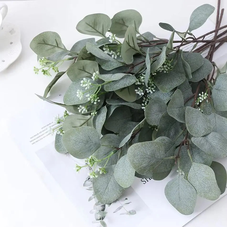 Artificial Eucalyptus Stems – Faux Greenery for Weddings & Home Artificial Floral Stems Babs