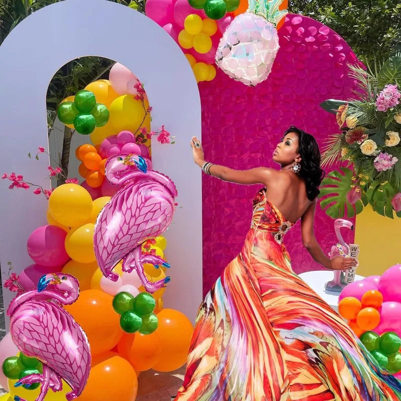 130PCS Flamingo Balloon Arch Kit – Pink Gold Tropical Party Set Balloon Arch Kit Babs