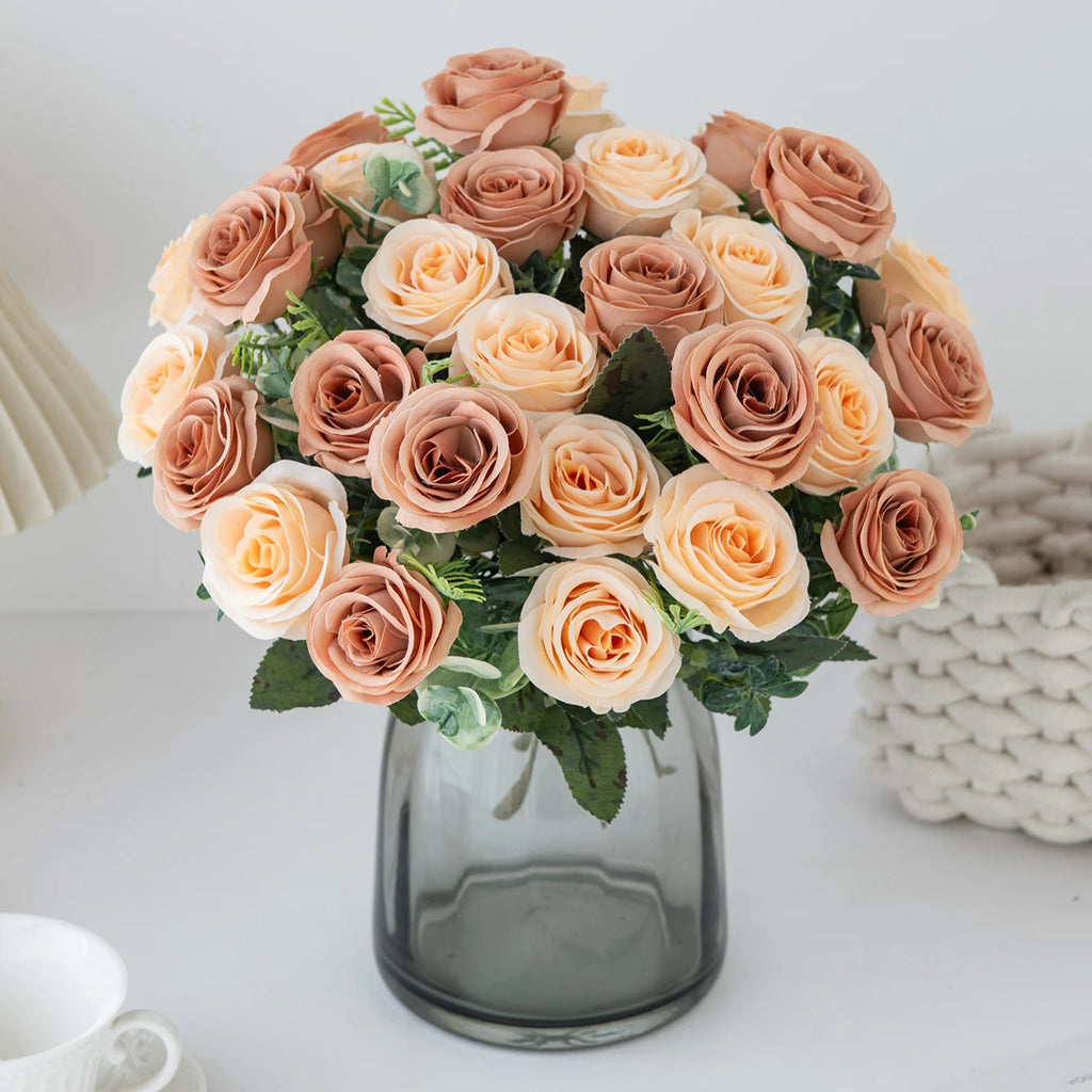 Artificial Silk Rose Bouquet – Wedding & Home Décor Artificial Flower Bouquet Babs