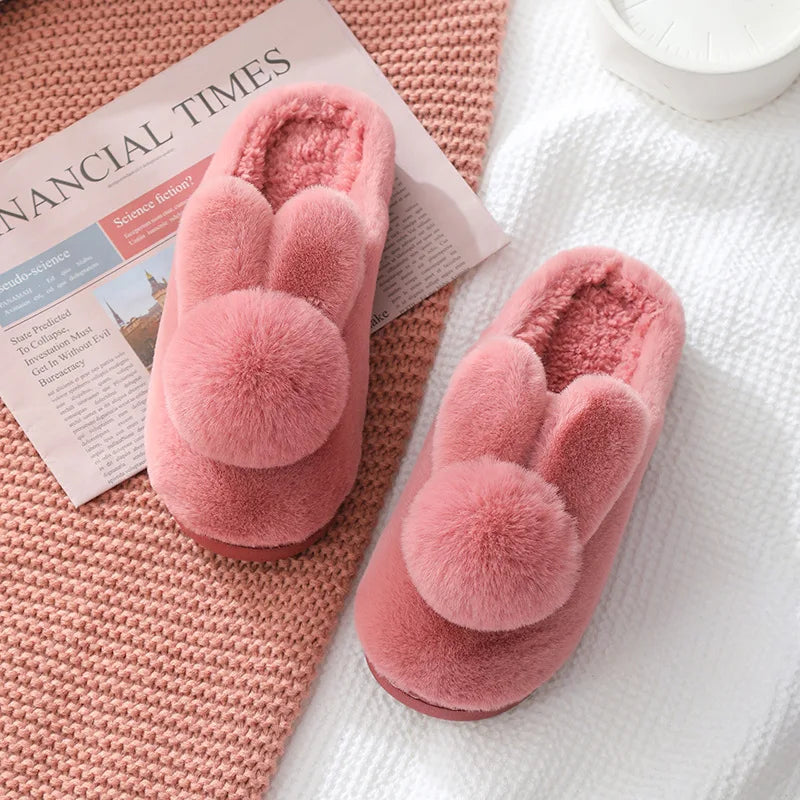 Women's Winter Plush Slippers – Non-Slip Fluffy Cozy House Shoes Plush House Slippers Babs