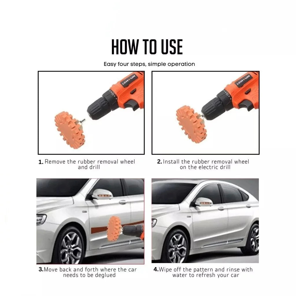 20mm Car Decal Eraser Wheel – Rubber Disc for Electric Drill Decal Removal Tool Babs