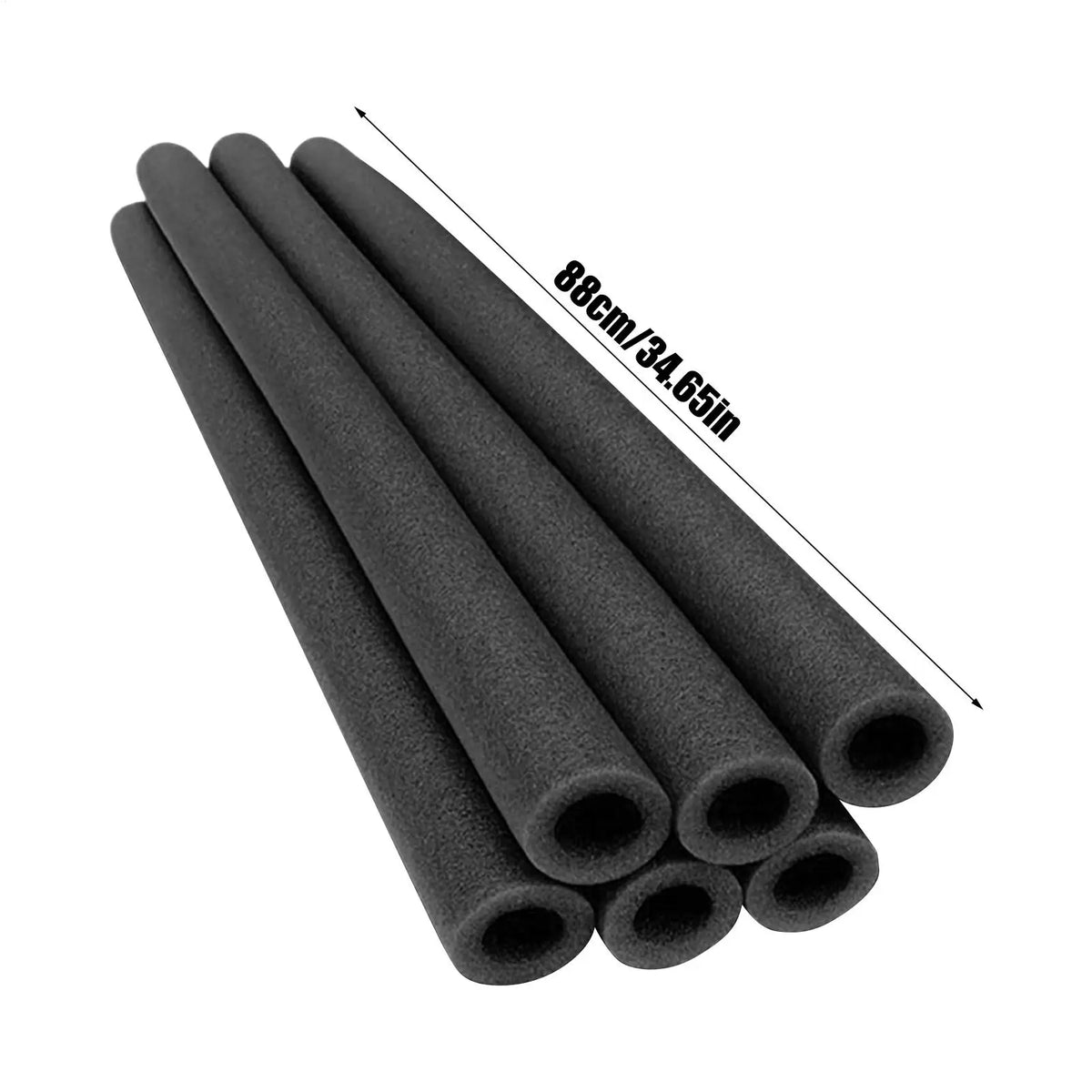 6-Pack Trampoline Pole Foam Sleeves 88cm | Black & Blue Trampoline Pole Covers Babs