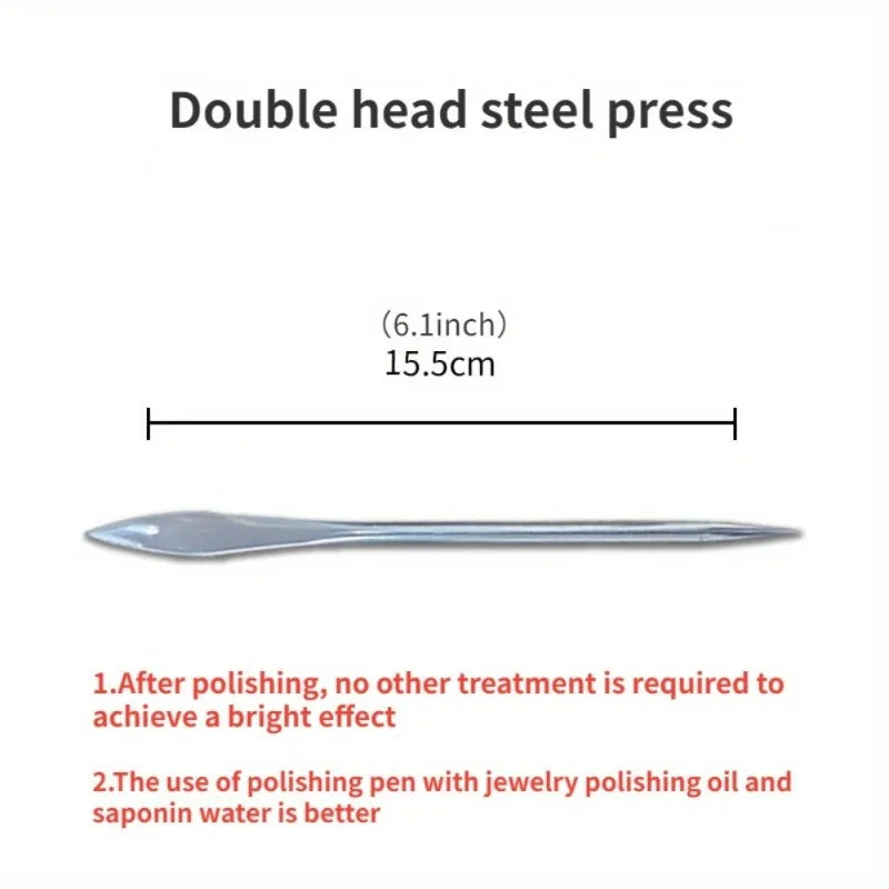 Double-Head Steel Burnisher – Gold & Silver Jewelry Polishing Tool Jewelry Polishing Tool Babs