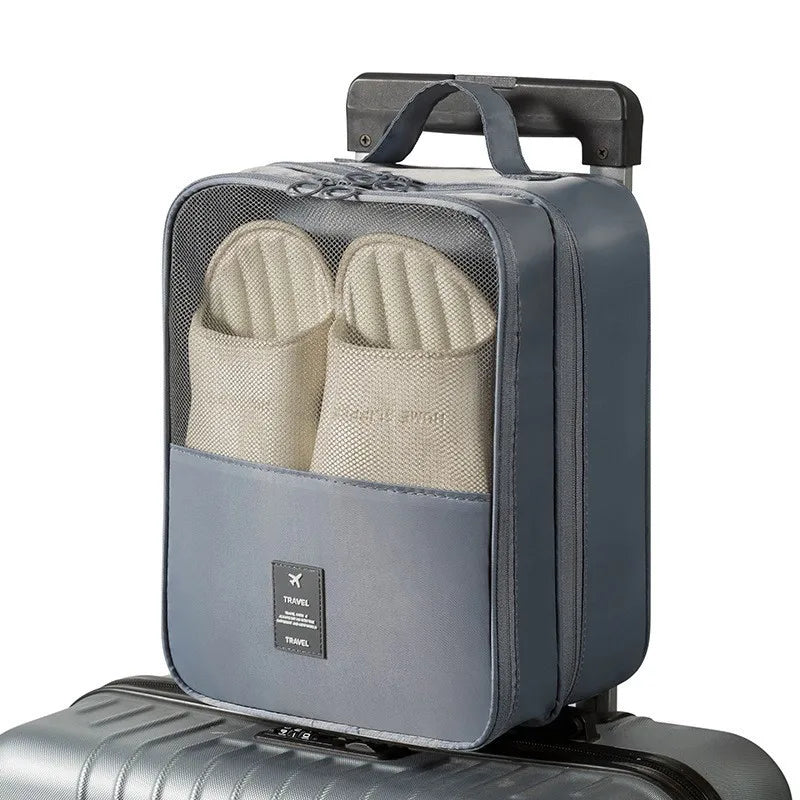 Travel Shoe Bag – Breathable Mesh, Dustproof, 2-3 Pairs Travel Shoe Bag Babs Gray