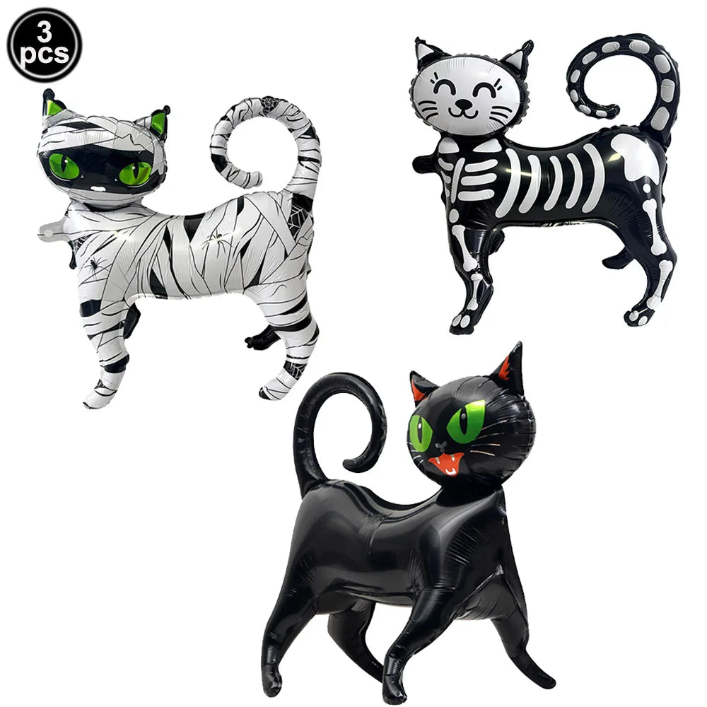 Halloween Foil Balloons Set – Pumpkin Ghost Bat Fringe Curtain Halloween Balloon Set Babs Burgundy As pictures show