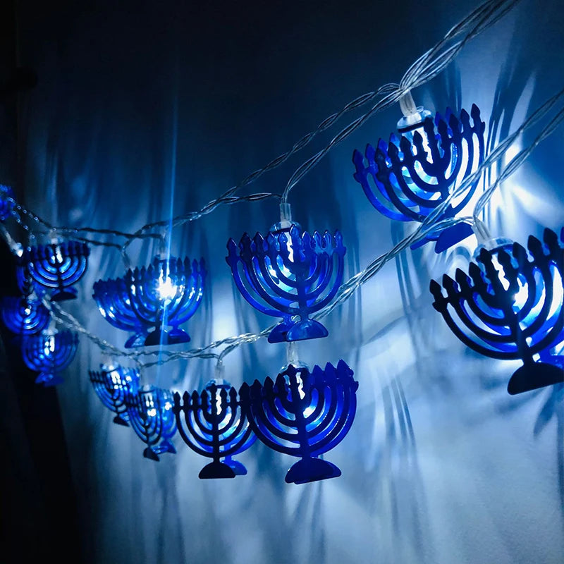 Hanukkah Star of David LED String Lights – 1.65M 10 LED Holiday String Lights Babs B