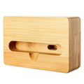 Bamboo Phone Stand with Passive Sound Amplifier | No Power Bamboo Phone Stand Babs B