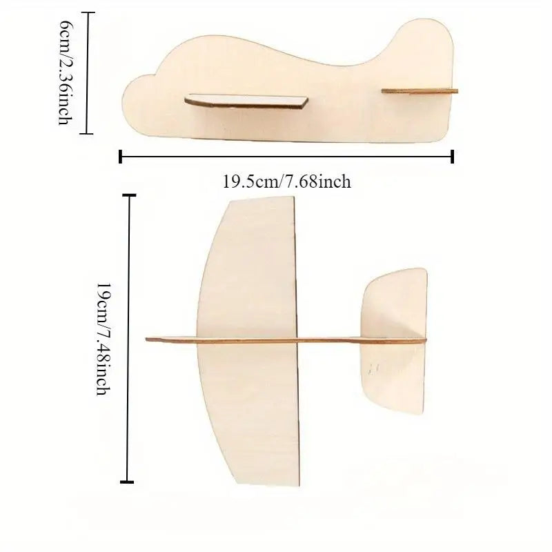 10-Pack Unfinished Wooden Airplane Models – DIY Painting Craft Wooden DIY Craft Kit Babs
