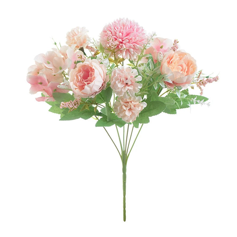 Silk Hydrangea Artificial Flowers – Wedding & Home Décor Bouquet Artificial Flowers Babs pink 2 pcs