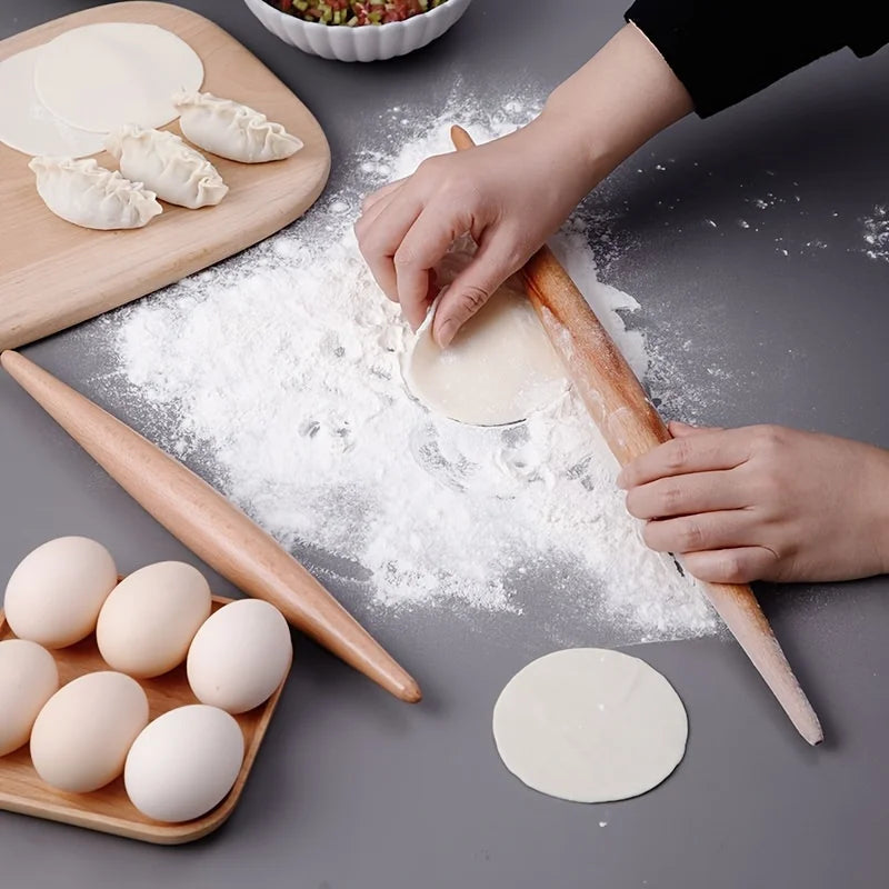 Wooden Pointed Rolling Pin – Dumpling & Dough Baking Tool Wooden Rolling Pin Babs